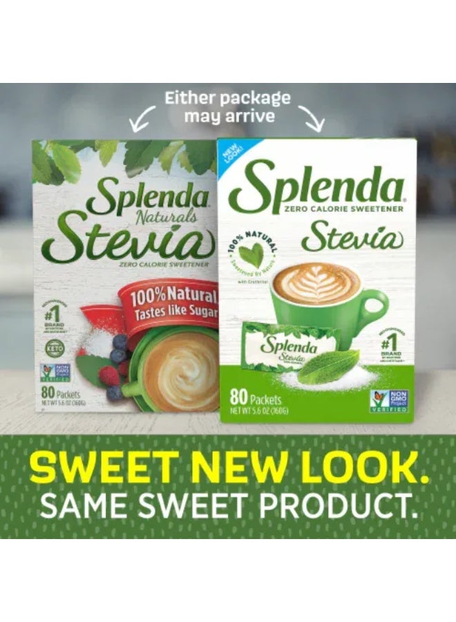 SPLENDA Stevia Zero Calorie Sweetener With Erythritol 100% Natural 80 Packets 160 G - Image 3